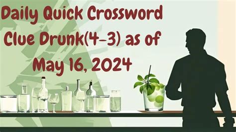 drunkenness crossword clue|drunk crossword clue 4 3.